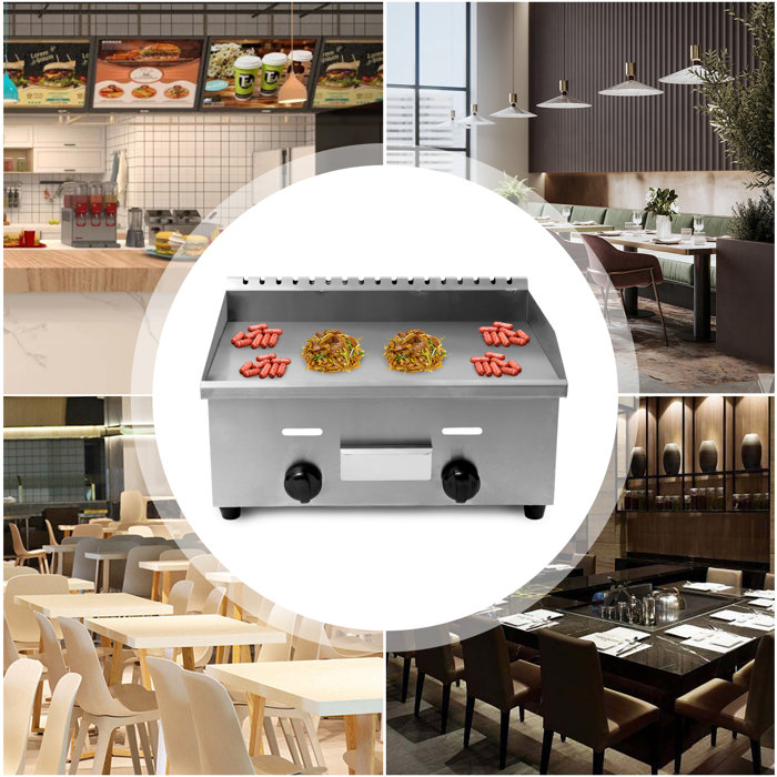 JOYDING Commercial Gas Griddle Countertop NonStick Flat Grill